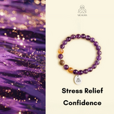 Aromatic Single Metal Element & Amethyst Bracelet Fengshui Bracelet