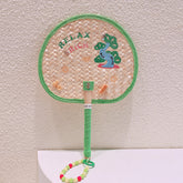 Feng Shui Handwoven Fan with Fortune Tree for Prosperity and Wealth Money Tree for Wealth and Good Luck