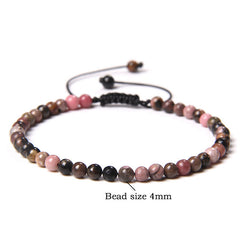 Adjustable Natural Raw Gemstone Beading Bracelet