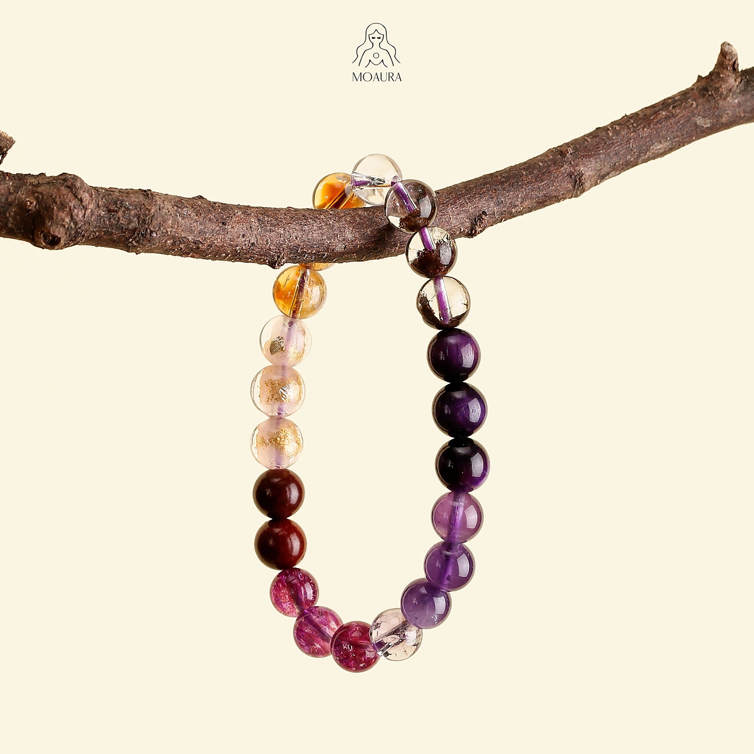 Aromatic Single Fire Element & Nine Purple Li Fire Fengshui Bracelet