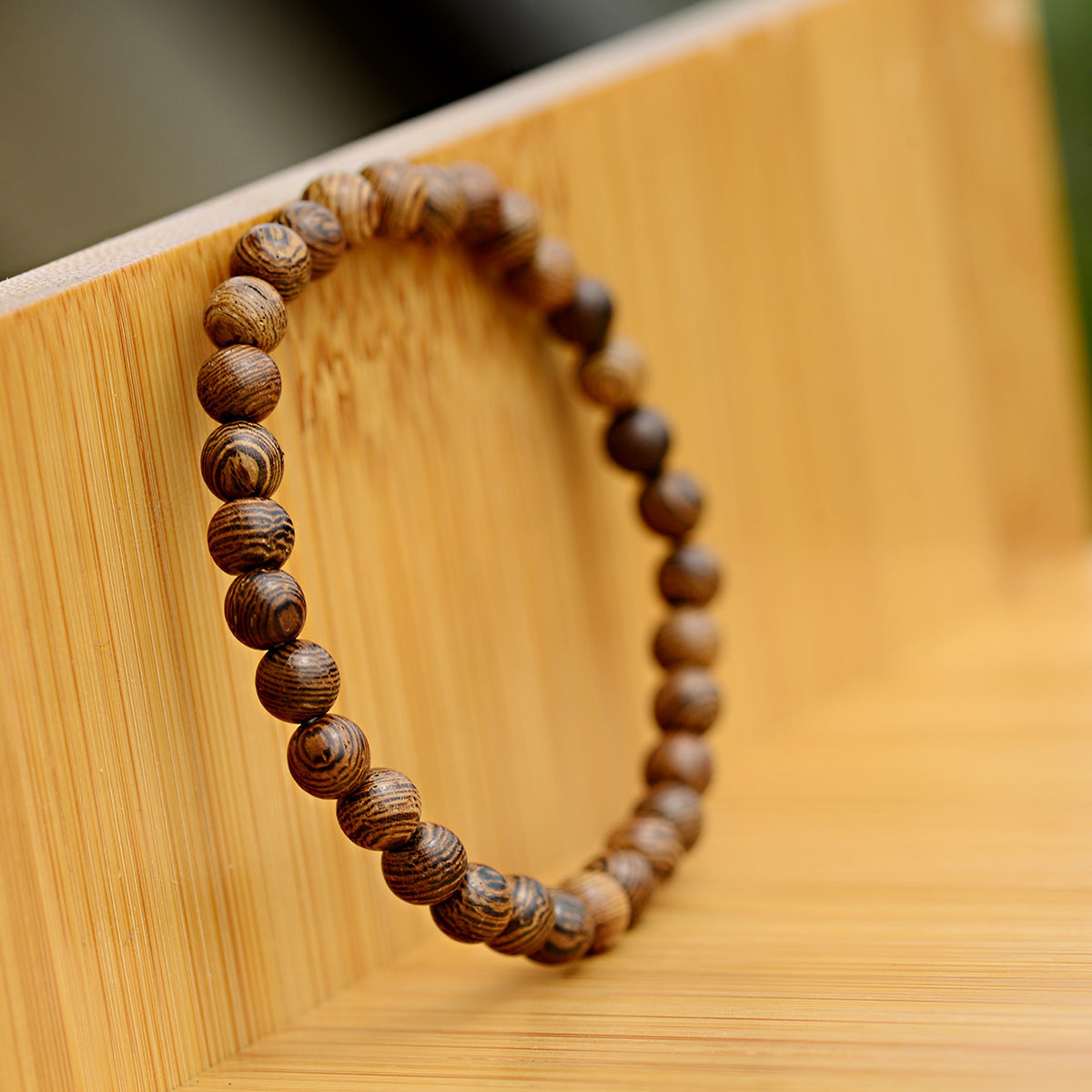 Same Style Personalized Cross Wood Grain Wooden Bead Bracelet