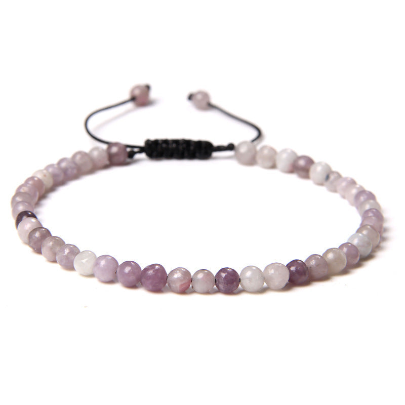 Adjustable Natural Raw Gemstone Beading Bracelet