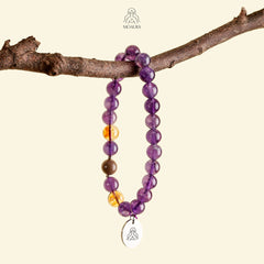 Aromatic Single Metal Element & Amethyst Bracelet Fengshui Bracelet