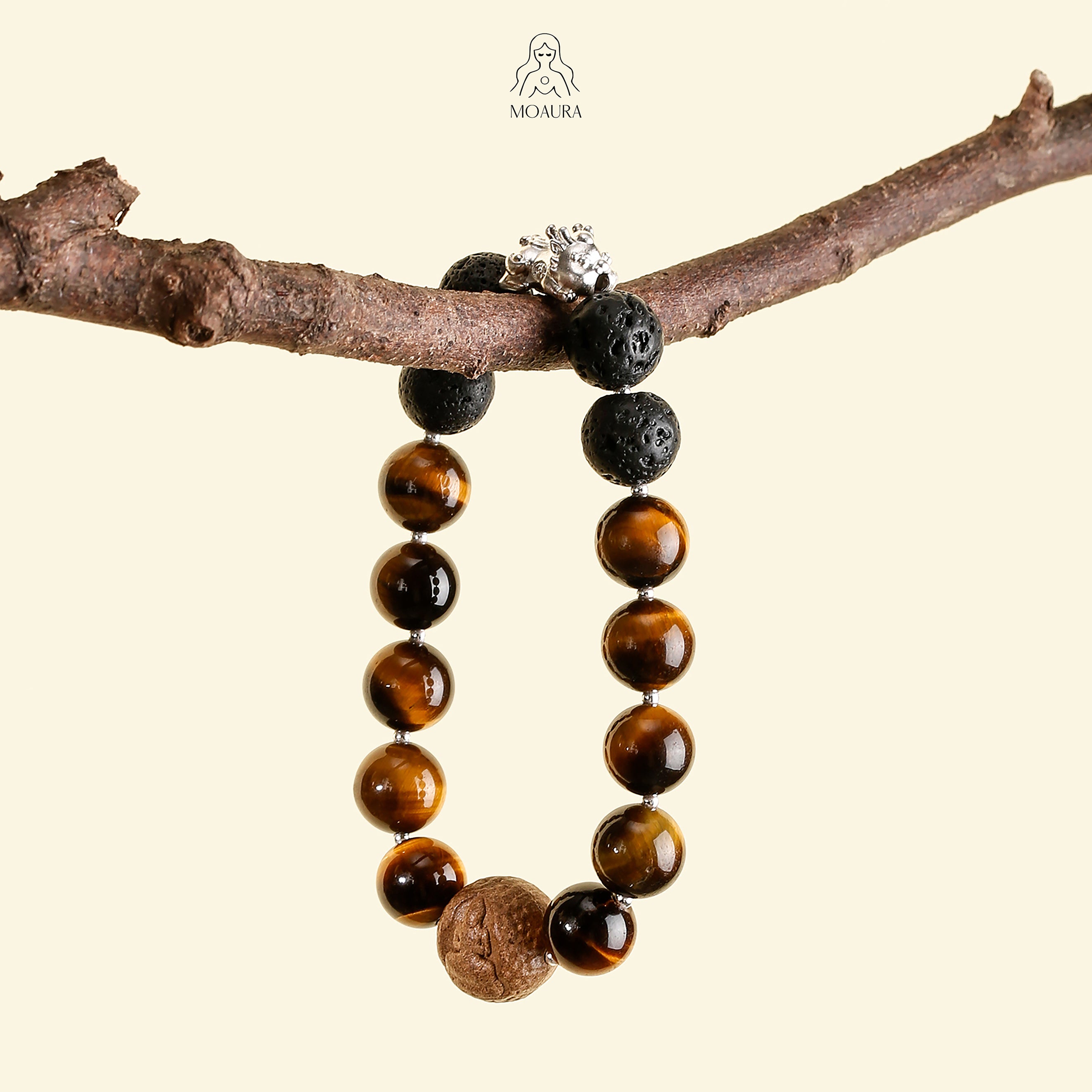 Aromatic Single Metal Element & Yellow Tiger's Eye Bracelet Fengshui Bracelet