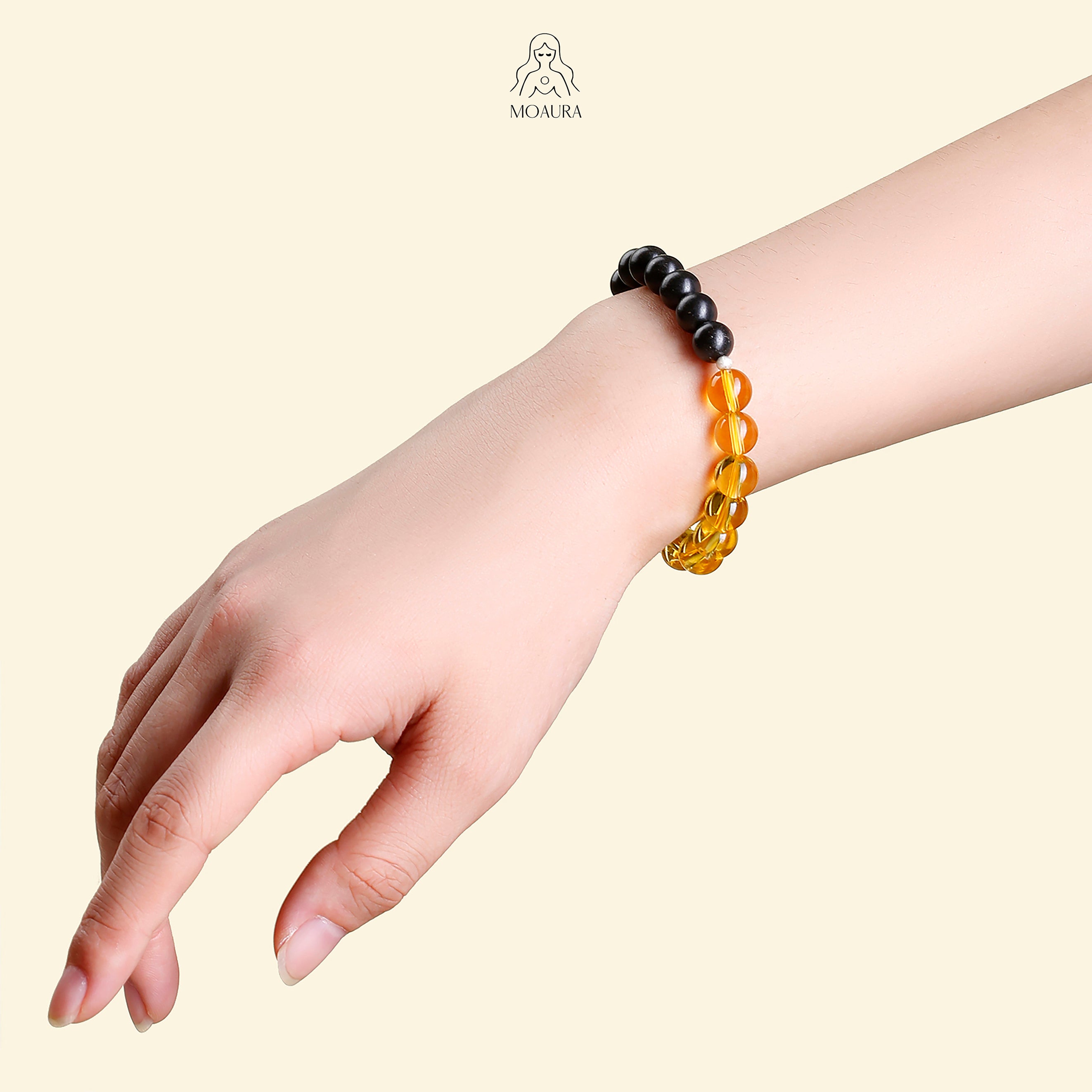 Aromatic Water Element & Citrine Bracelet Fengshui Yinyang Bracelet