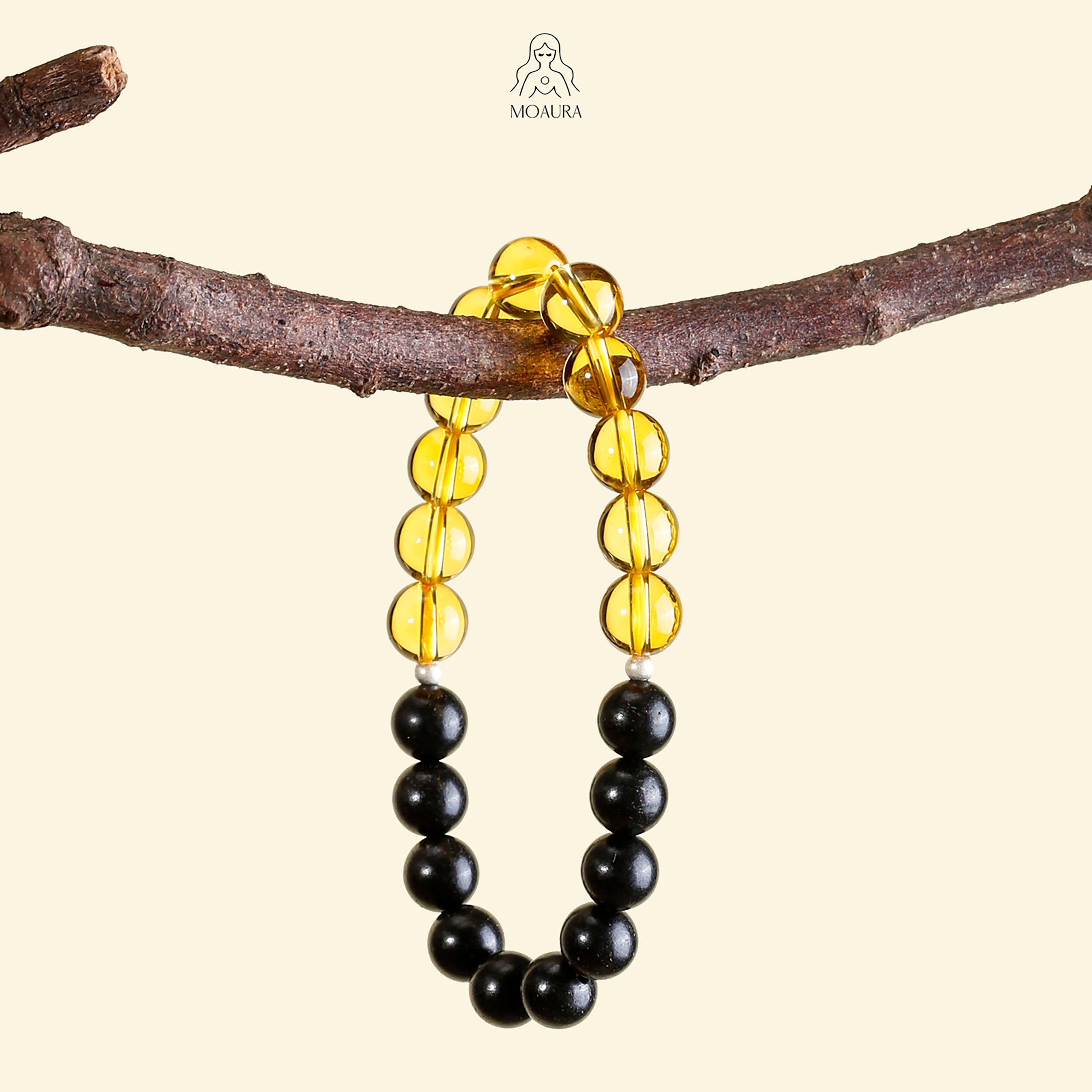 Aromatic Water Element & Citrine Bracelet Fengshui Yinyang Bracelet