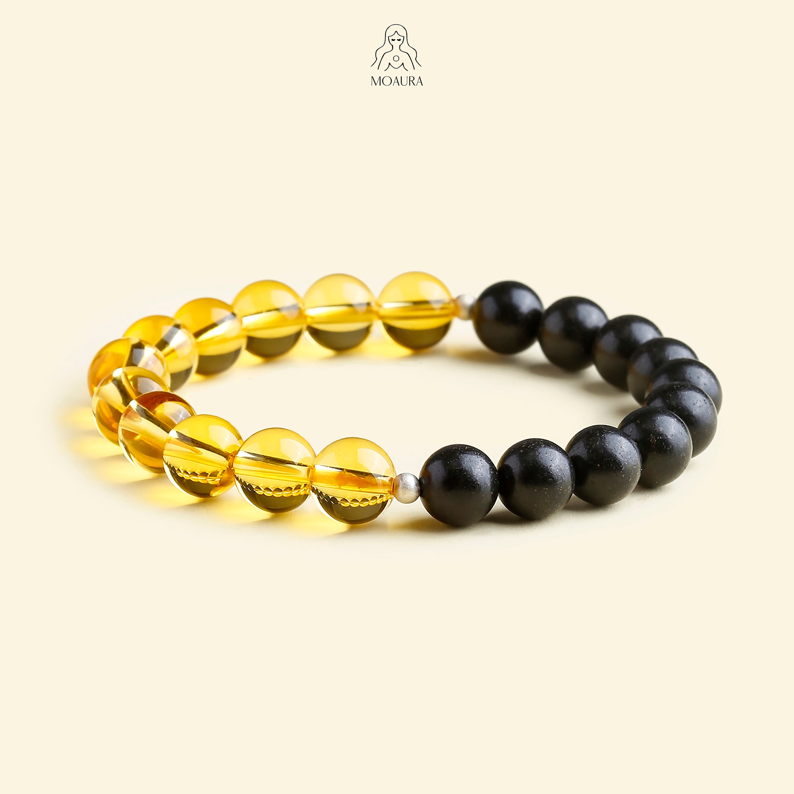 Aromatic Water Element & Citrine Bracelet Fengshui Yinyang Bracelet