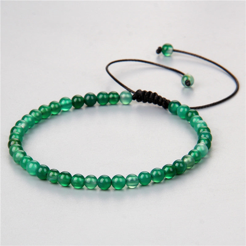 Adjustable Natural Raw Gemstone Beading Bracelet