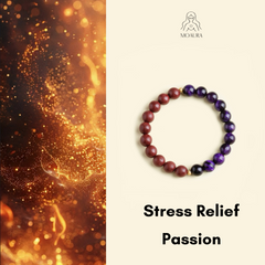 Aromatic Fire Element & Amethyst Bracelet Fengshui Yinyang Bracelet