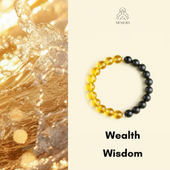 Aromatic Water Element & Citrine Bracelet Fengshui Yinyang Bracelet