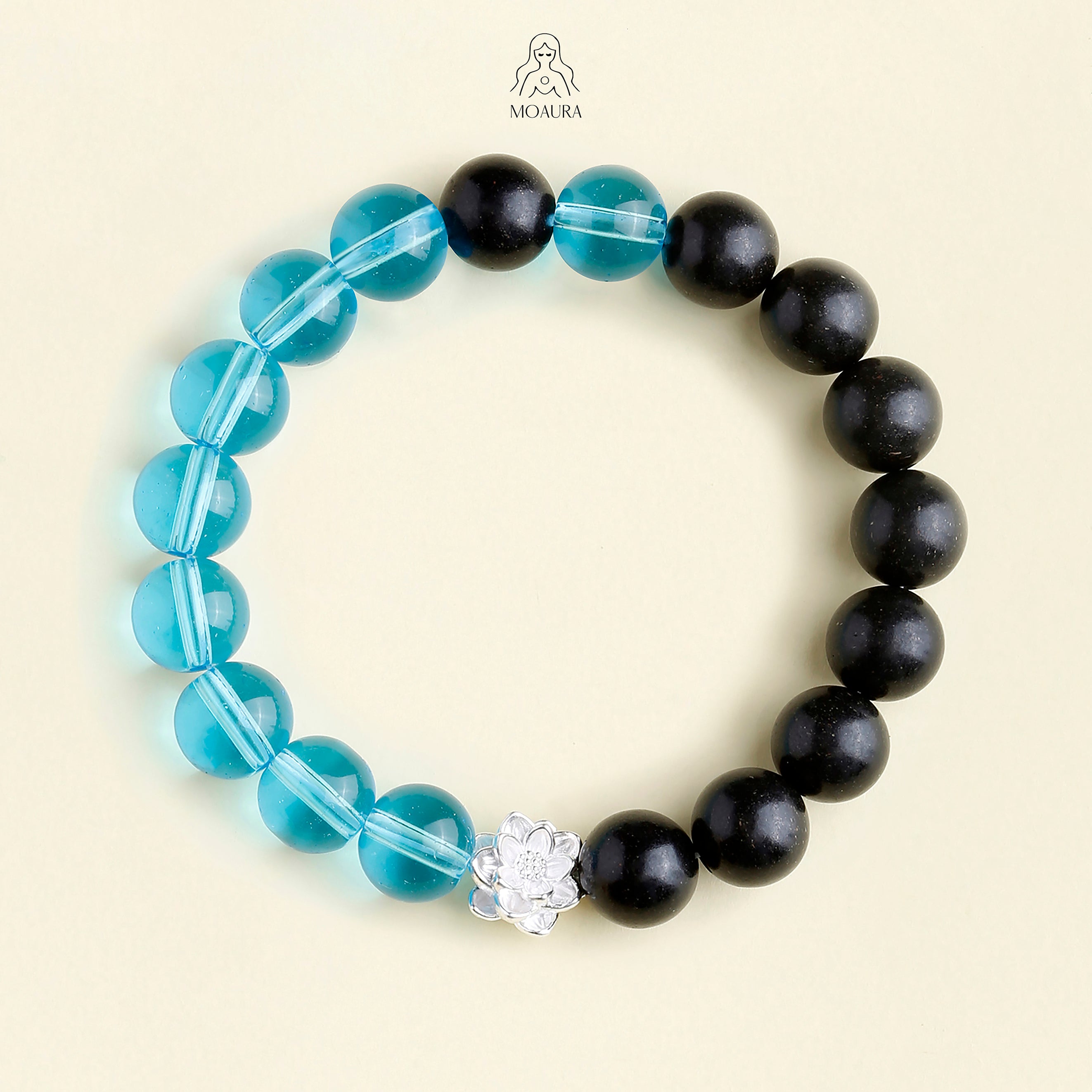 Aromatic Water Element & Blue Crystal Bracelet Fengshui Yinyang Bracelet