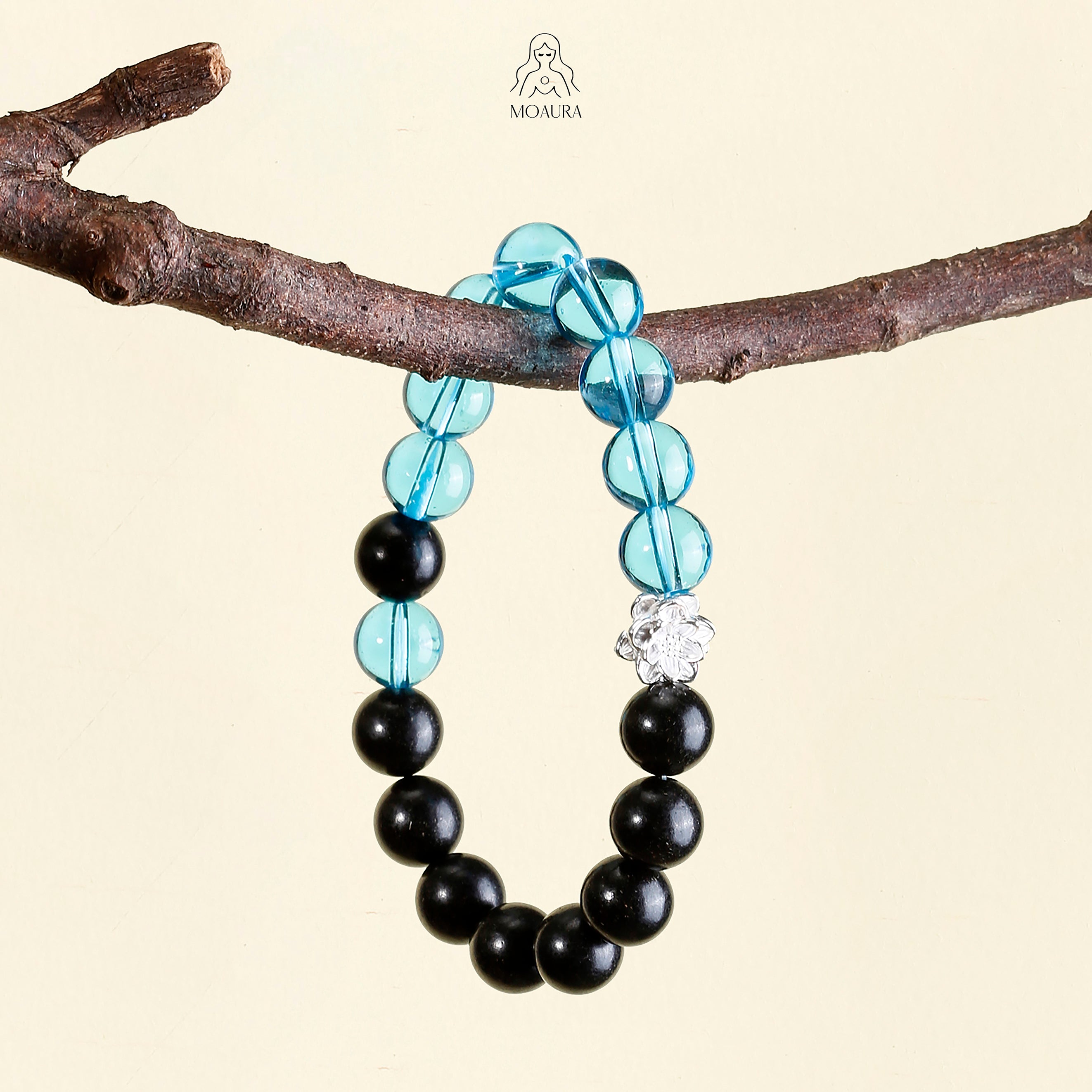 Aromatic Water Element & Blue Crystal Bracelet Fengshui Yinyang Bracelet