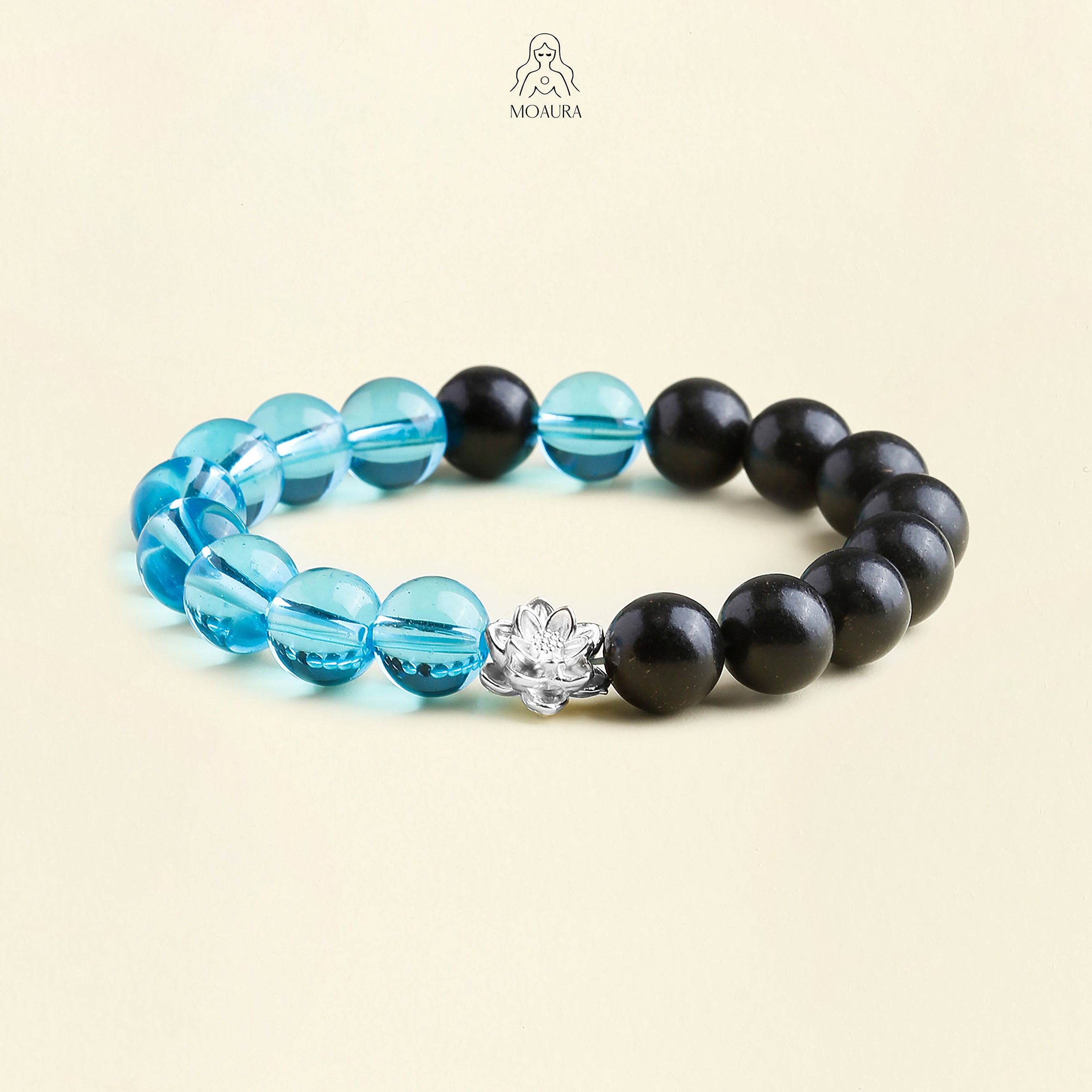 Aromatic Water Element & Blue Crystal Bracelet Fengshui Yinyang Bracelet