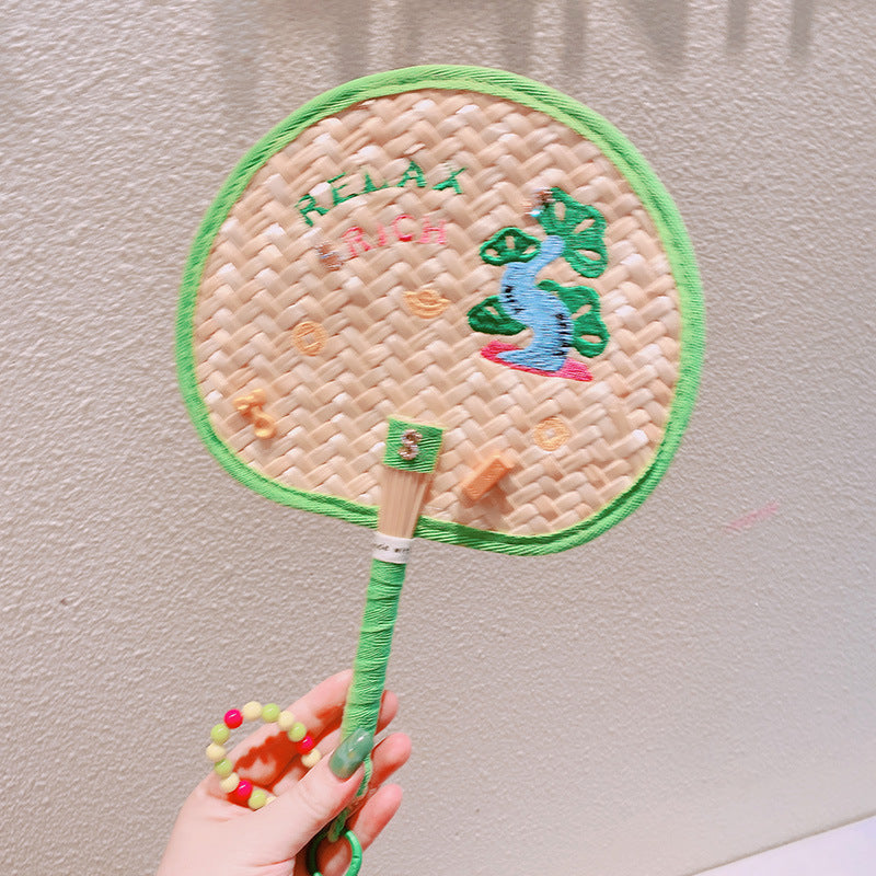 Feng Shui Handwoven Fan with Fortune Tree for Prosperity and Wealth  Money Tree for Wealth and Good Luck