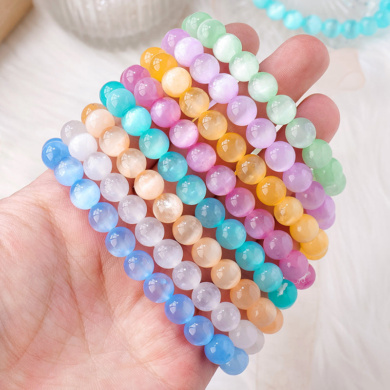 8mm Natural Crystal Stone Beads Bracelet