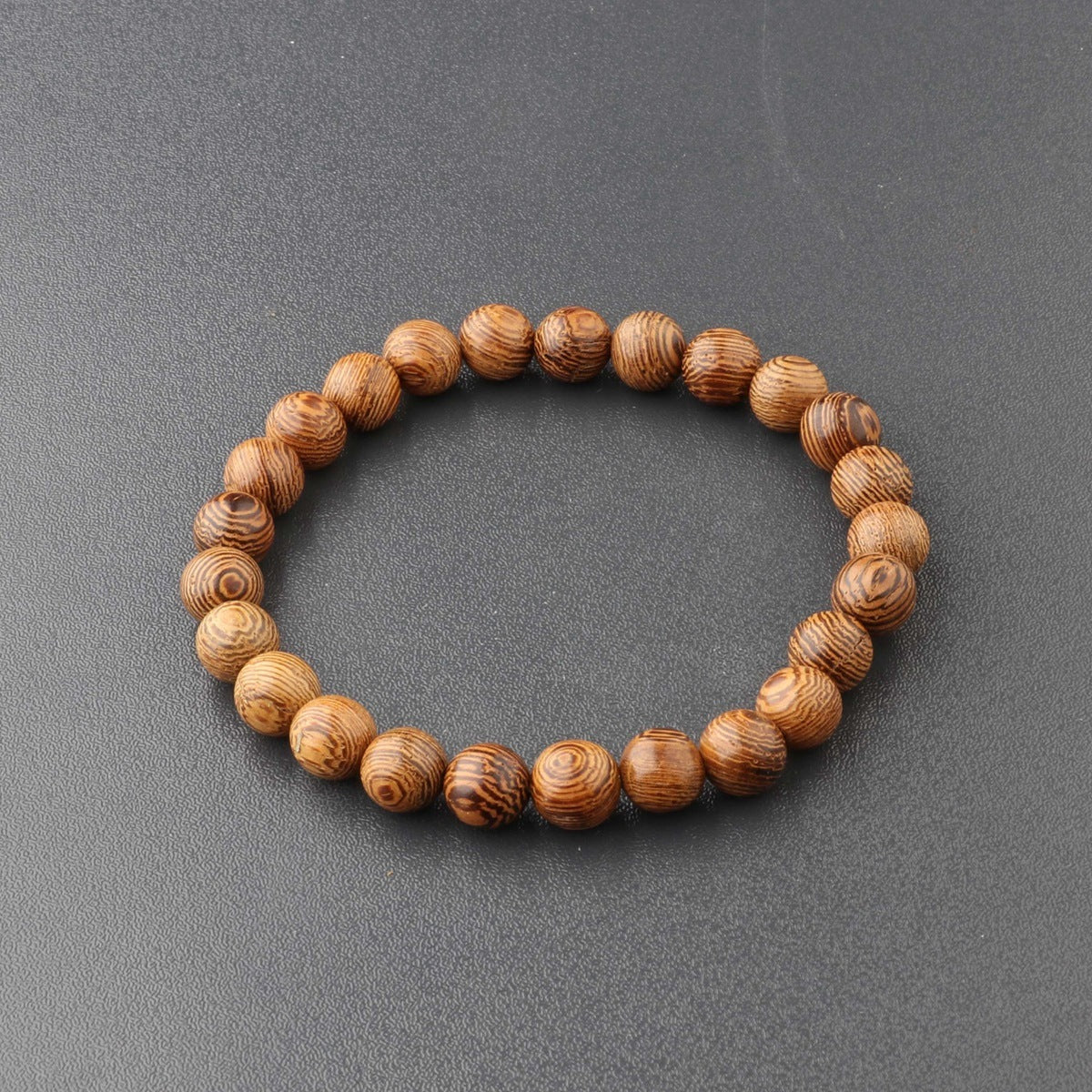 Same Style Personalized Cross Wood Grain Wooden Bead Bracelet